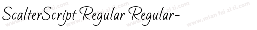 ScalterScript Regular Regular字体转换